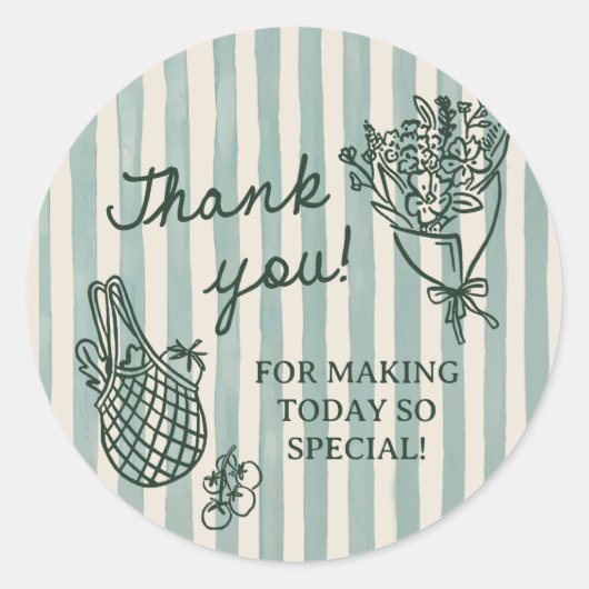 Brautdusche frisch vom Markt Runder Aufkleber (Vorderseite)