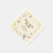 Brautdusche frisch vom Markt Serviette (Ecke)