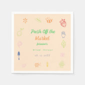 Brautdusche frisch vom Markt Serviette (Vorderseite)