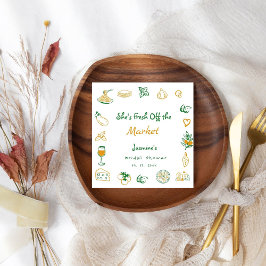 Brautdusche frisch vom Markt Serviette