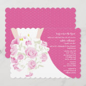 Brautdusche für Hochzeiten Nosegay Einladung (Vorne/Hinten)