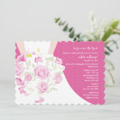 Brautdusche für Hochzeiten Nosegay Einladung (Stehend Vorderseite)