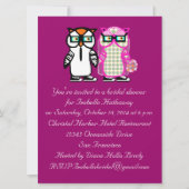 Brautdusche für Hochzeiten und Groom Owl Einladung (Vorderseite)