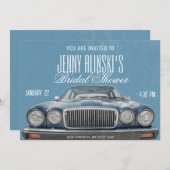 Brautdusche für klassische Autos Einladung (Vorne/Hinten)