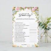 Brautdusche im Garten "Was hat der Bräutigam gesag (Stehend Vorderseite)