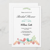 Brautdusche in Wasserfarbe Einladung (Vorne/Hinten)