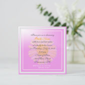 Brautdusche, lila Blume Einladung (Stehend Vorderseite)