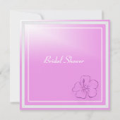 Brautdusche, lila Blume Einladung (Rückseite)