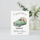 Brautdusche - nur verheiratet postkarte (Stehend Vorderseite)