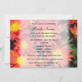 Brautdusche, orangefarbene Blume Einladung