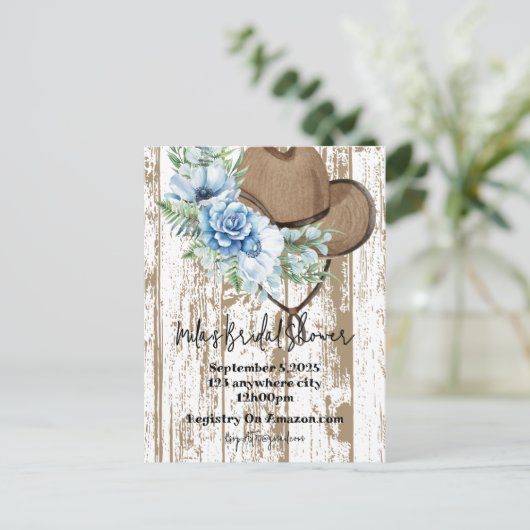 Brautdusche Postkarte (Stehend Vorderseite)