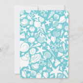 Brautdusche, Strand, Muschel auf See Einladung (Rückseite)