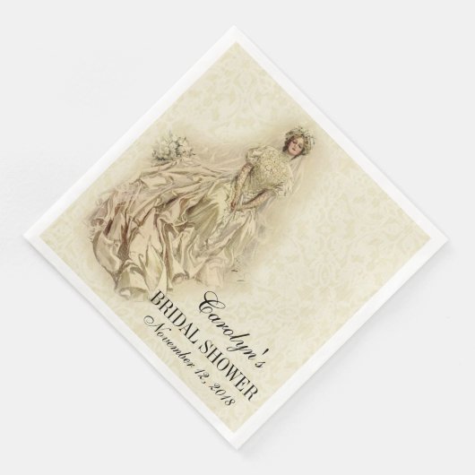 Brautdusche Vintage traditionelle Spitze Serviette (Ecke)