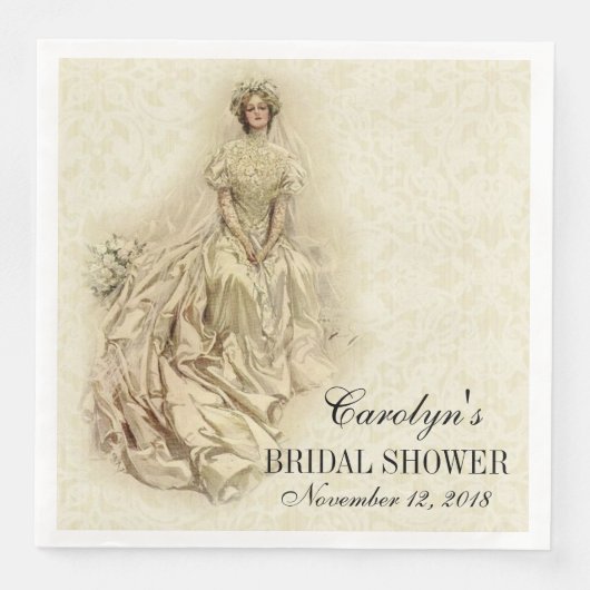 Brautdusche Vintage traditionelle Spitze Serviette (Vorderseite)