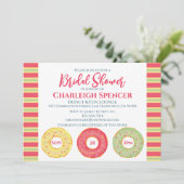 Brautdusche zum Thema Donut Einladung (Stehend Vorderseite)