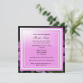 Brautduscheinladung, lila Dahlia Einladung (Stehend Vorderseite)