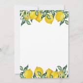 Brautduscheinladung mit Zitronen im Hauptpresse Einladung (Rückseite)