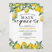 Brautduscheinladung mit Zitronen im Hauptpresse Einladung (Vorne/Hinten)