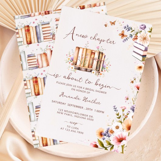Brautduscheinladung zu einem Buchthema Einladung