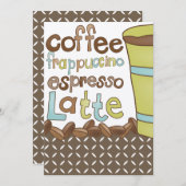 Brautduscheinladungen oder Coffee-Luncheon-Veranst Einladung (Vorne/Hinten)