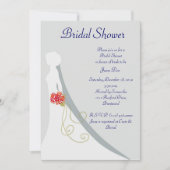 Brautduschen-Braut-Silhouette Einladung (Vorderseite)