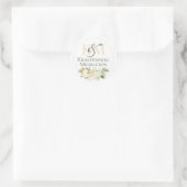 Brauter Name des Monogramms für die Hochzeit Weißc Runder Aufkleber (Tasche)
