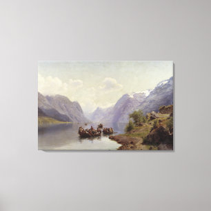 Brauteskorte auf dem Hardanger Fjord, 1865 Leinwanddruck