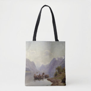 Brauteskorte auf dem Hardanger Fjord, 1865 Tasche