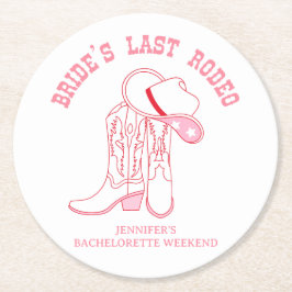 Brautfavoriten des letzten Rodeo-Junggeselinnen-Ab Runder Pappuntersetzer