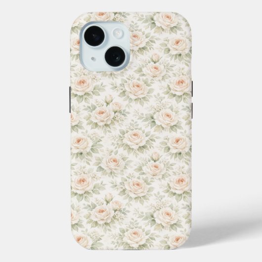 Brautflorales Muster Case-Mate iPhone Hülle (Rückseite)