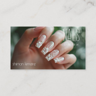 Brautflorales Nageldesign Maniküre Treue  Visitenkarte