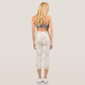 Brautfloralmuster Capri Leggings (Rückseite)