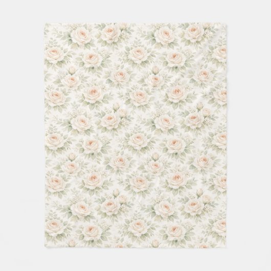 Brautfloralmuster Fleecedecke (Vorderseite)