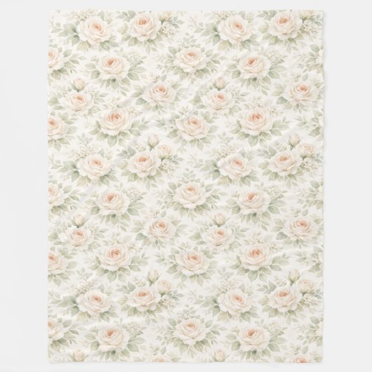 Brautfloralmuster Fleecedecke (Vorderseite)