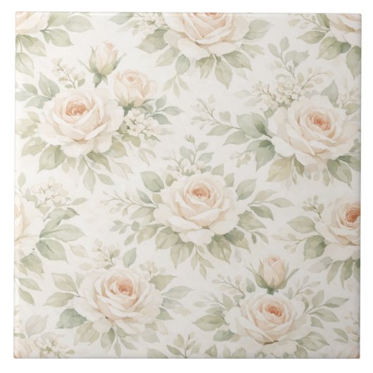 Brautfloralmuster Fliese (Vorderseite)