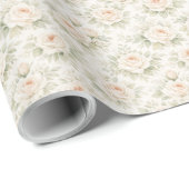 Brautfloralmuster Geschenkpapier (Rolleneckpunkt)