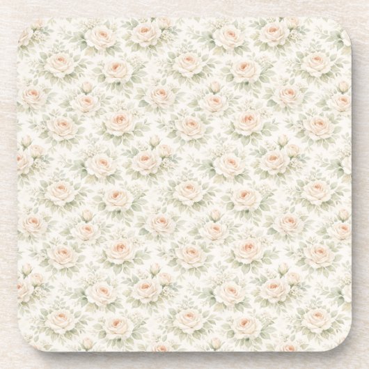 Brautfloralmuster Getränkeuntersetzer (Vorderseite)