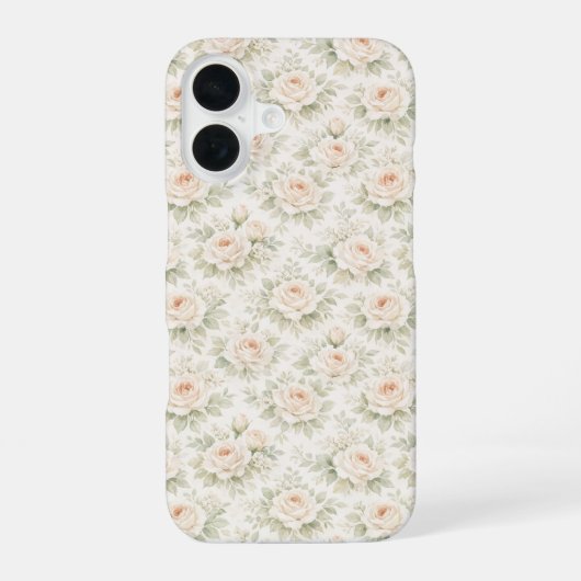 Brautfloralmuster iPhone 16 Hülle (Rückseite)