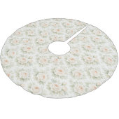 Brautfloralmuster Polyester Weihnachtsbaumdecke (Schrägansicht)