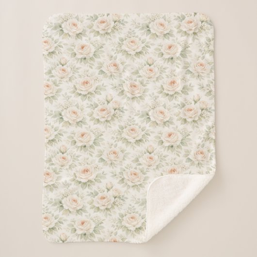 Brautfloralmuster Sherpadecke (Vorderseite)