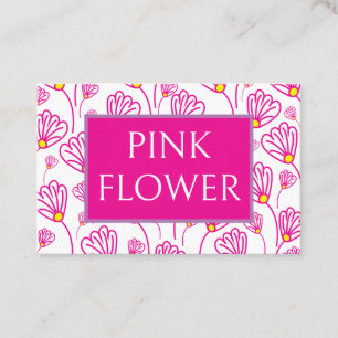 Brautflorist Pink Flower Weddings Visitenkarte