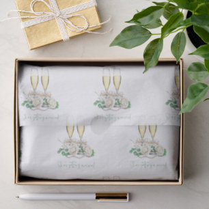 Brautgarten Golf Hochzeit 'Sie heiratet' Seidenpapier
