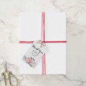 Brautgeschenk-Etikett Blush Pink Bloom Geschenkanhänger (Mit Garn)