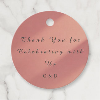 Brautgeschenk-Etikett in Rosé Geschenkanhänger