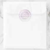 Brautgeschenk mit rosa Spitzen-Mandala Runder Aufkleber (Tasche)