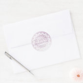 Brautgeschenk mit rosa Spitzen-Mandala Runder Aufkleber (Umschlag)