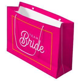 Brautgeschenktasche aus heißrosa und orangefarbene große geschenktüte