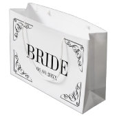 Brautgeschenktasche für Brautparty Große Geschenktüte (Rückseite Schrägansicht)