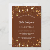Brautgoldensterne Luxus Einladung (Vorderseite)