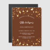 Brautgoldensterne Luxus Magneteinladung (Vorne/Hinten)